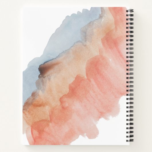 Dankbaarheidsjournaal soft Waterverf gepersonalise Notitieboek (Achterkant)