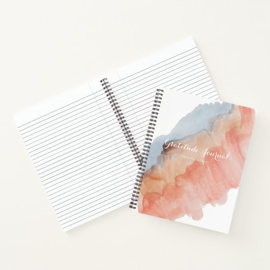 Dankbaarheidsjournaal soft Waterverf gepersonalise Notitieboek (Binnen)