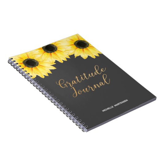 Dankbaarheidsjournaal - Sunflower Journal Notitieb Notitieboek (Rechterzijde)