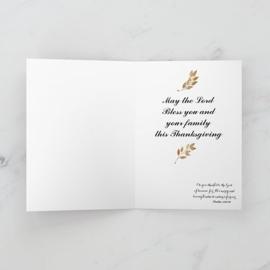 Dankbaarheidskaart 'Tel Uw Zegeningen' Feestdagen Kaart (Binnen)