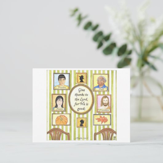 Dankbaarheidsportretten Thanksgiving Inspirerend Briefkaart (Staand voorkant)