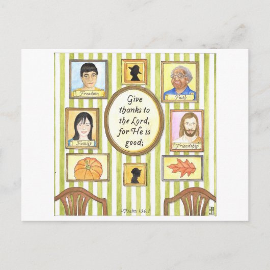 Dankbaarheidsportretten Thanksgiving Inspirerend Briefkaart (Voorkant)