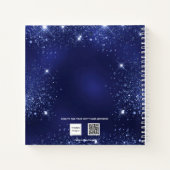 Dankbaarheidstijdschrift blauwe bloemen zilveren g notitieboek (Achterkant)