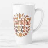 Dankbare 2025 Herfst Pompoen Thanksgiving Mok (Rechts)