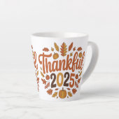 Dankbare 2025 Herfst Pompoen Thanksgiving Mok (Rechterhoek)