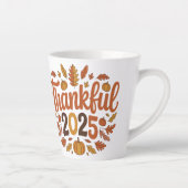 Dankbare 2025 Herfst Pompoen Thanksgiving Mok (Rechts)