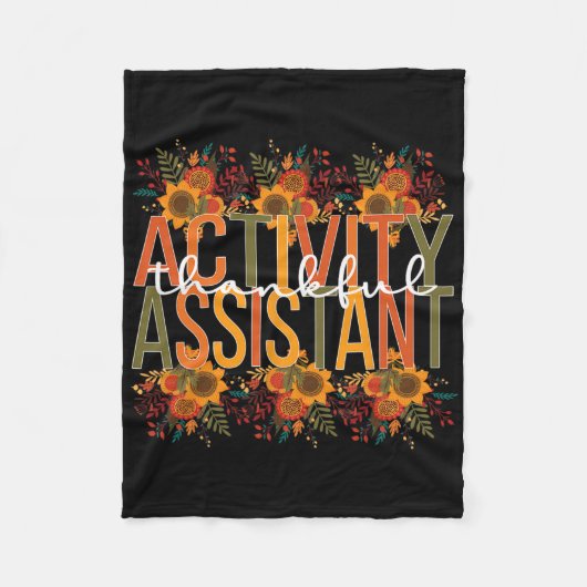 Dankbare activiteit directe Thanksgiving Fleece Deken (Voorkant)