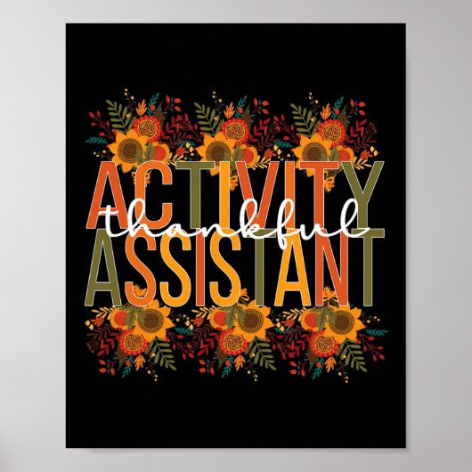 Dankbare activiteit directe Thanksgiving Poster (Voorkant)