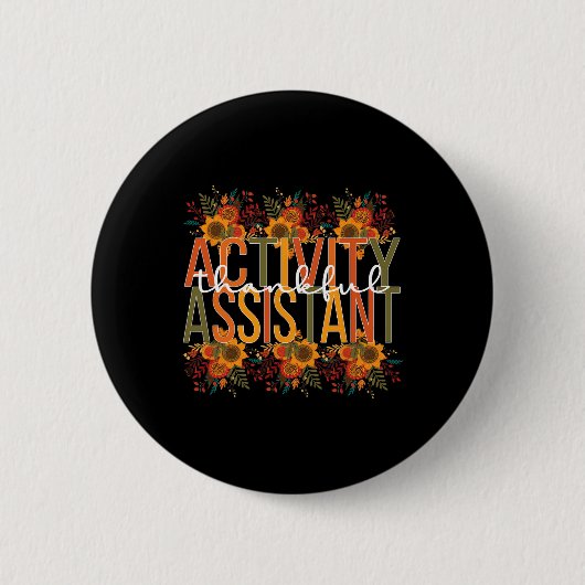 Dankbare activiteit directe Thanksgiving Ronde Button 5,7 Cm (Voorkant)