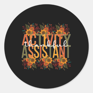 Dankbare activiteit directe Thanksgiving Ronde Sticker