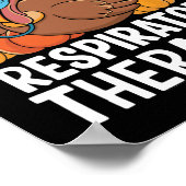 Dankbare ademhalingstherapeut Herfst Long Dankdag Poster (Hoek)