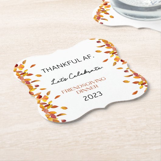 Dankbare AF set van 6 Kartonnen Onderzetters (Gekanteld)