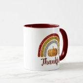 Dankbare Autumn Rainbow Thanksgiving Mok (Voorkant rechts)