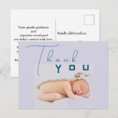 Dankbare Baby Bezorging Briefkaart (Voorkant / Achterkant)