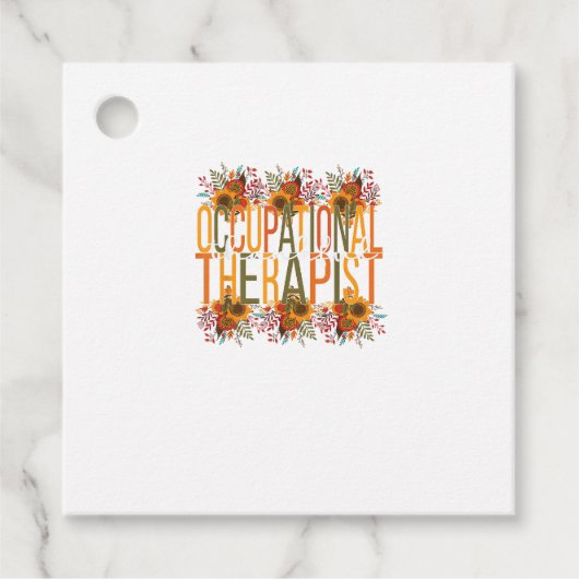 Dankbare Beroepstherapeut Thanksgiving OT Th Bedankjes Labels (Voorkant)