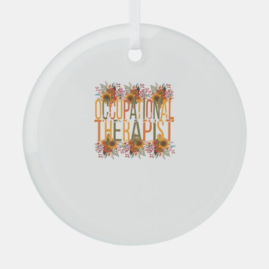 Dankbare Beroepstherapeut Thanksgiving OT Th Glas Ornament (Voorkant)