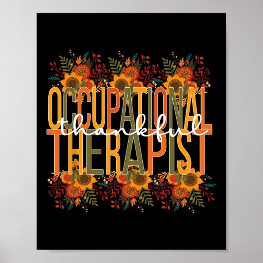 Dankbare Beroepstherapeut Thanksgiving OT Th Poster (Voorkant)