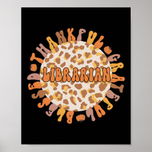 Dankbare Bibliothecaris Thanksgiving Bibliotheekme Poster