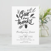 Dankbare bijeenkomst Thanksgiving Dinner Invitatio Kaart (Staand voorkant)