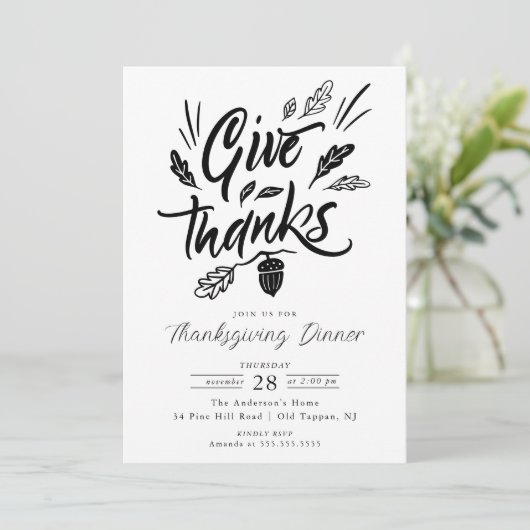 Dankbare bijeenkomst Thanksgiving Dinner Invitatio Kaart (Staand voorkant)