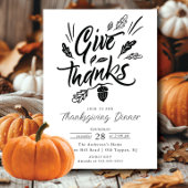 Dankbare bijeenkomst Thanksgiving Dinner Invitatio Kaart