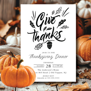 Dankbare bijeenkomst Thanksgiving Dinner Invitatio Kaart