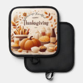 Dankbare Bijeenkomsten: Feestelijke Thanksgiving Pannenlap (Voorkant / Achterkant)