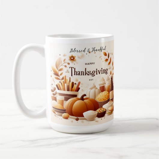 Dankbare Bijeenkomsten: Festieve Thanksgiving Mok (Links)
