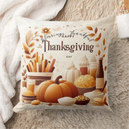 Dankbare Bijeenkomsten: Thanksgiving Kussen