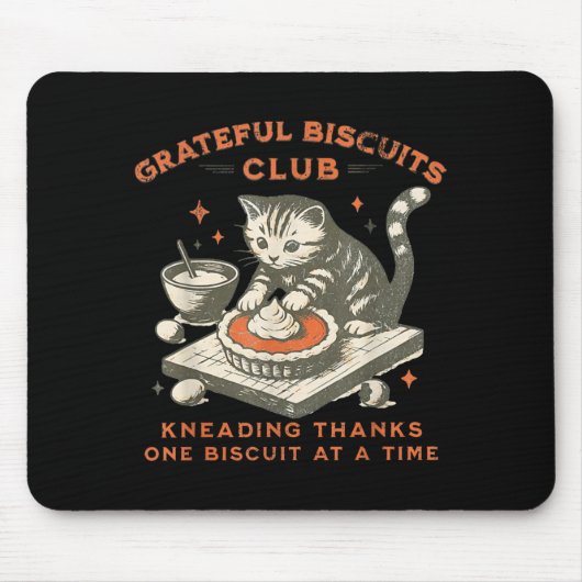 Dankbare Biscuitclub Kneten Dank Eén Biscuit Muismat (Voorkant)