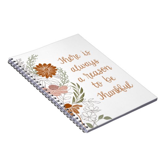 Dankbare bloemen en bladeren notitieboek (Rechterzijde)