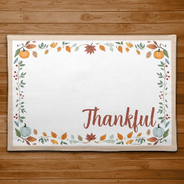 Dankbare Bloemen Thanksgiving Placemat - Beige