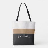 Dankbare Boodschappentas | Positief Premium Streep Tote Bag (Achterkant)