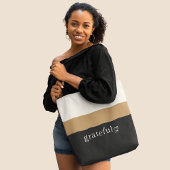 Dankbare Boodschappentas | Positief Premium Streep Tote Bag