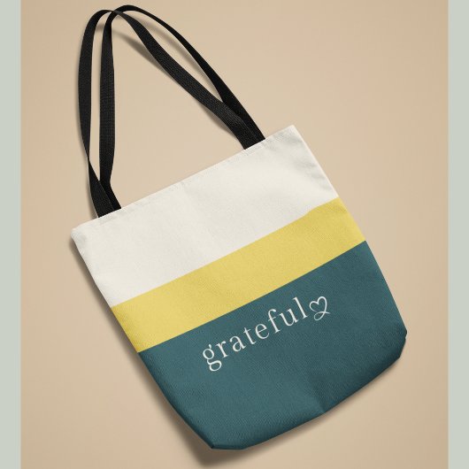 Dankbare Boodschappentas | Premium Zomer Streepdes Tote Bag