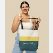 Dankbare Boodschappentas | Premium Zomer Streepdes Tote Bag