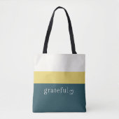 Dankbare Boodschappentas | Premium Zomer Streepdes Tote Bag (Voorkant)