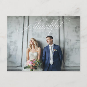 Dankbare bruiloft Bedankt Post Kaart