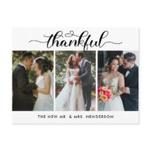 Dankbare bruiloft foto collage Dank u