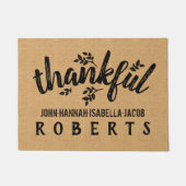 Dankbare Burlap boerderij herfst bladeren op maat Deurmat (Voorkant)