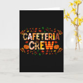 Dankbare Cafetariabemanning Herfst Herfst Pompoen Kaart (Gele Bloem)