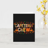 Dankbare Cafetariaploeg Herfst Herfst Pompoen Dank Kaart (Gele Bloem)