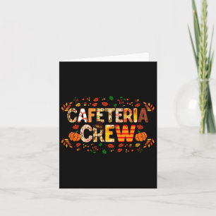 Dankbare Cafetariaploeg Herfst Herfst Pompoen Dank Kaart