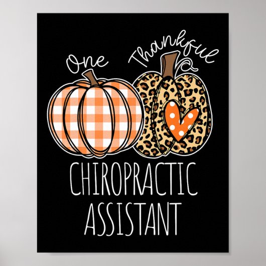 Dankbare Chiropractie Istant Schattig Thanksgiving Poster (Voorkant)