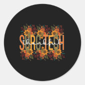 Dankbare Chirurgische Technoloog Thanksgiving Chir Ronde Sticker (Voorkant)