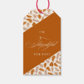 Dankbare Cliënten Dankzegingsdag | Elegante Herfst Cadeaulabel (Voorkant)