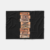 Dankbare Coquette Strik Bloemig Schattig Thanksgiv Fleece Deken (Voorkant (Horizontaal))