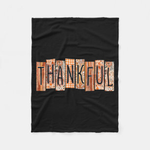Dankbare Coquette Strik Bloemig Schattig Thanksgiv Fleece Deken