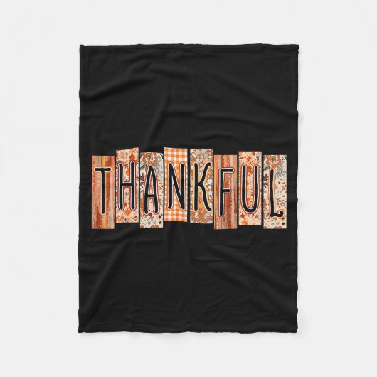 Dankbare Coquette Strik Bloemig Schattig Thanksgiv Fleece Deken (Voorkant)