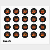 Dankbare Dachshund Worstelhond Thanksgiving Pompoe Ronde Sticker (Vel)